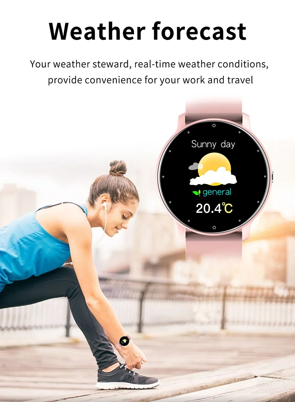 LIGE Smart Watch Men Women Full Touch Screen Sport Fitness Watch Man IP67 Waterproof Bluetooth For Android IOS Smartwatch Men