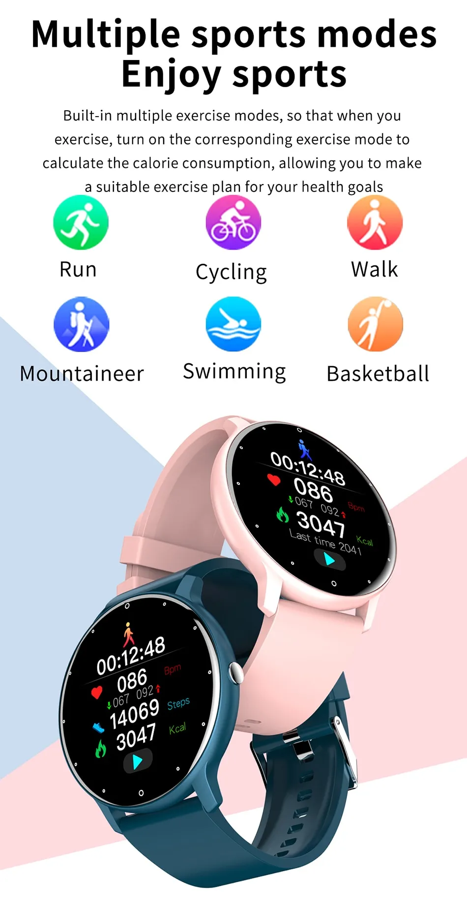 LIGE Smart Watch Men Women Full Touch Screen Sport Fitness Watch Man IP67 Waterproof Bluetooth For Android IOS Smartwatch Men