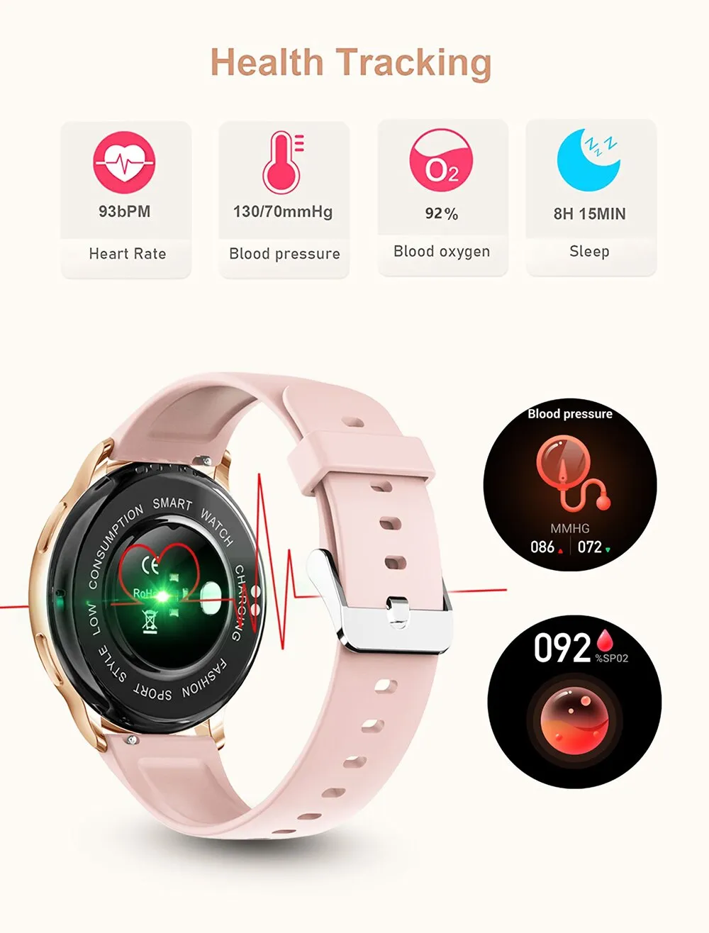 2023 Bluetooth Call Smart Watch Women Custom Dial Watches Men Sports Fitness Tracker Heart Rate Smartwatch For Android IOS G35