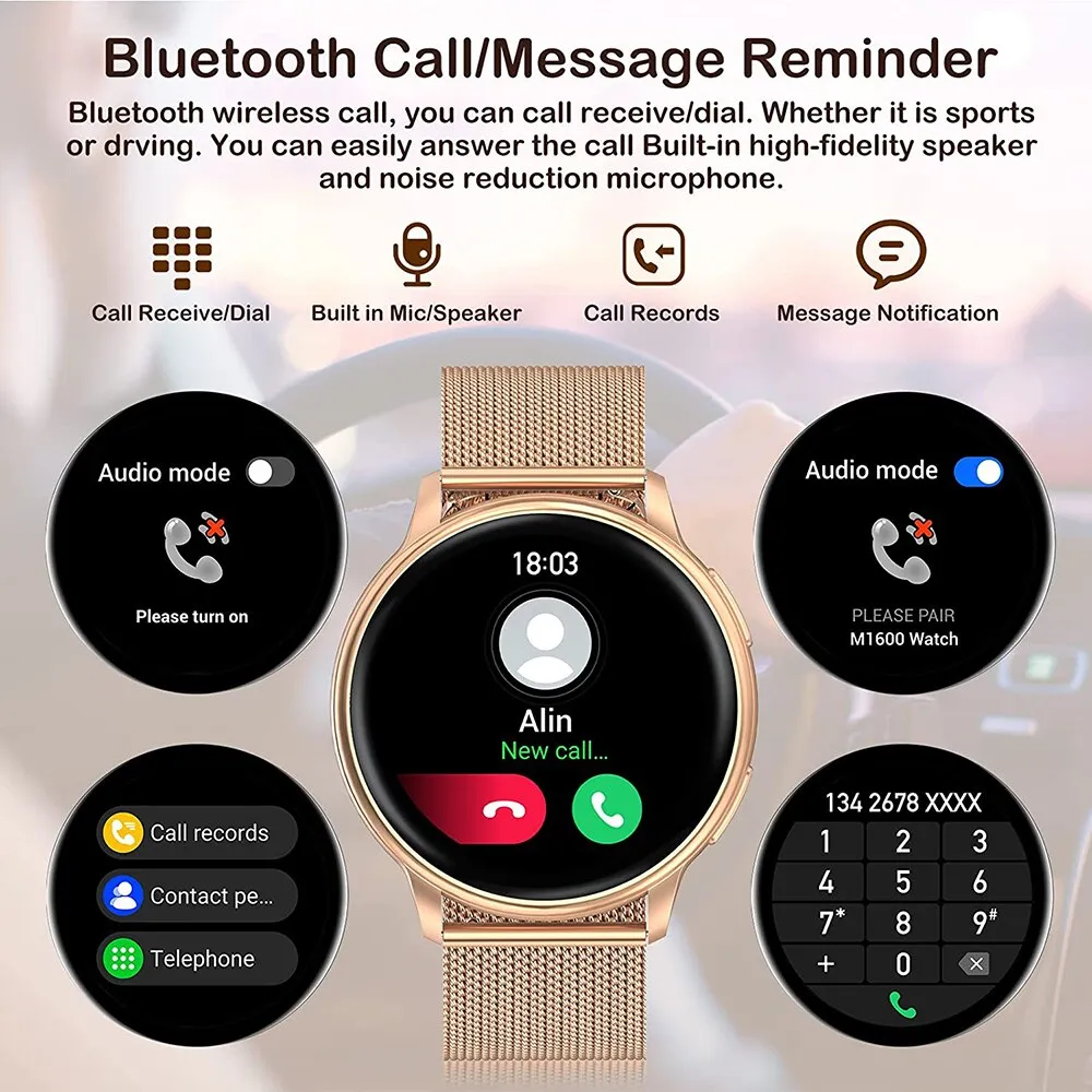 2023 Bluetooth Call Smart Watch Women Custom Dial Watches Men Sports Fitness Tracker Heart Rate Smartwatch For Android IOS G35