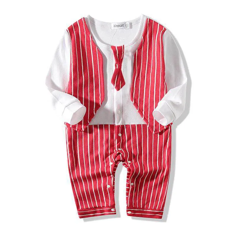 Gentleman baby new style short sleeve wedding and party baby boys clothes cut romper clothes