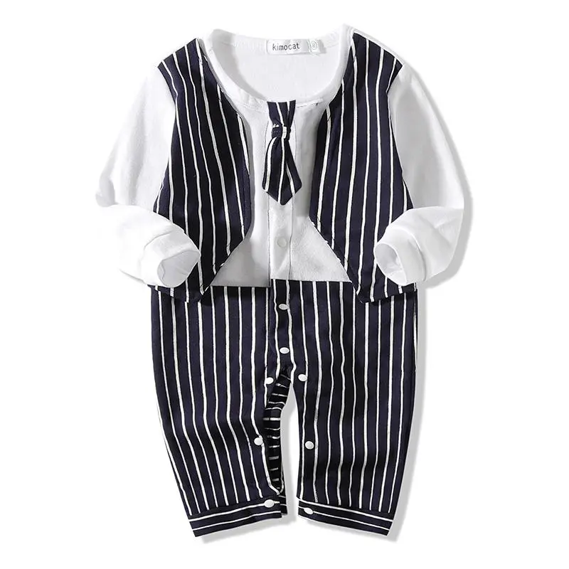 Gentleman baby new style short sleeve wedding and party baby boys clothes cut romper clothes