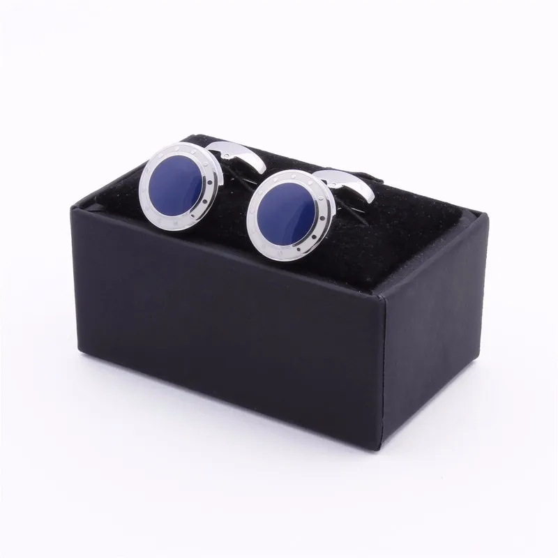 HAWSON Luxury Cufflinks for men, Blue and Black Designer Men's French Shirt Accessories Father's Gift