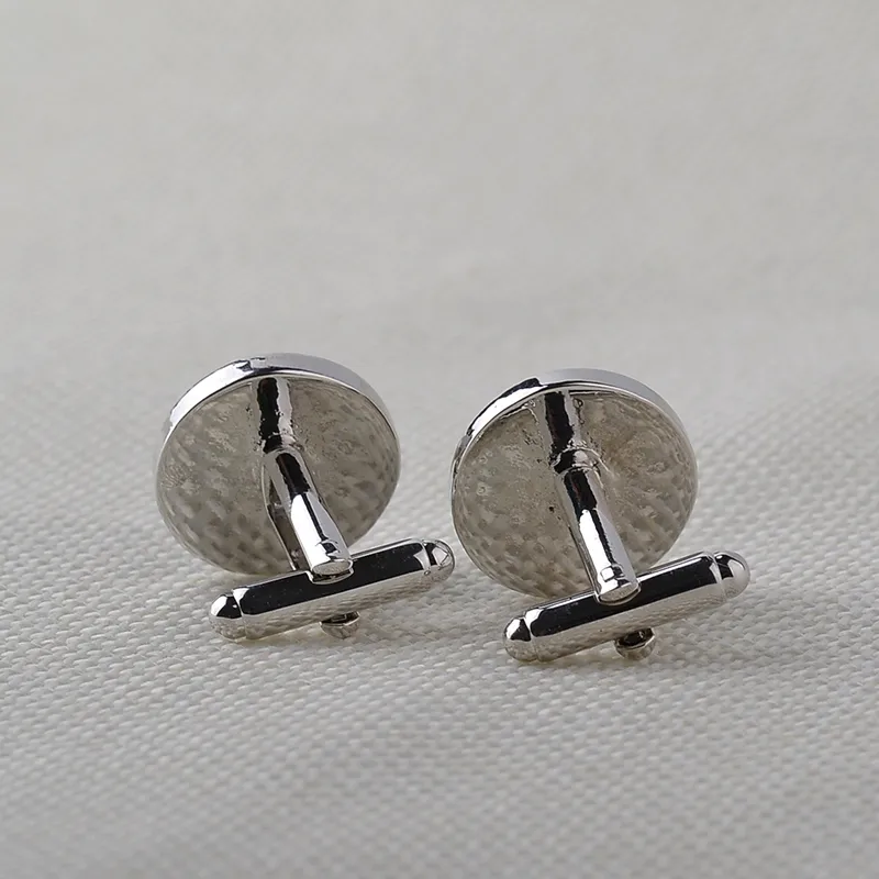 Casual Greek Letter Ohm Cufflinks For Mens Fashion enamel Men Jewelry black Cuff Links Classic Cufflink