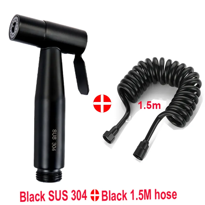 Handheld Bidet Sprayer Set 304 Stainless Steel Spray Gun Shower Handheld Toilet Bidet Faucet Sprayer Shower Nozzle Self Cleaning