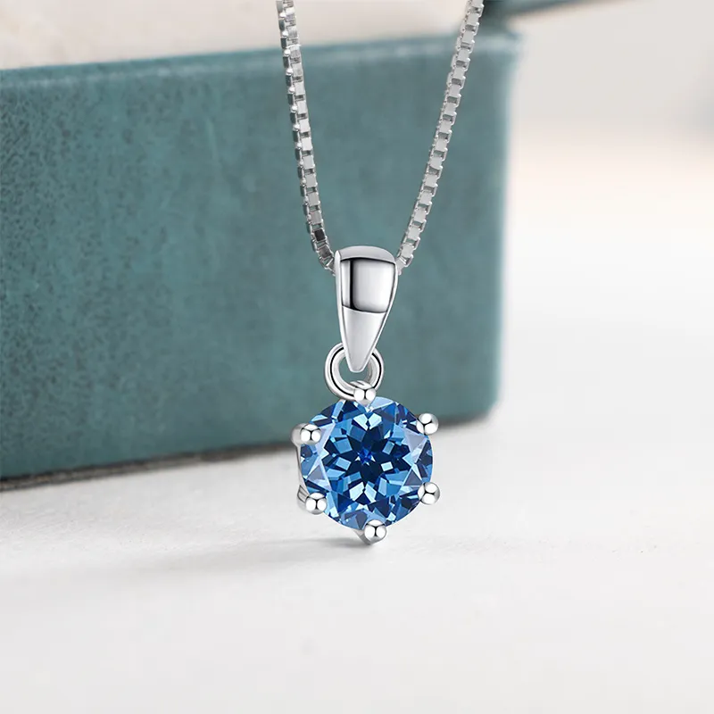 Butterflykiss 1 CT Real Moissanite Pendant Necklace For Women Top Quality 925 Sterling Silver Wedding Party Bridal Fine Jewelry