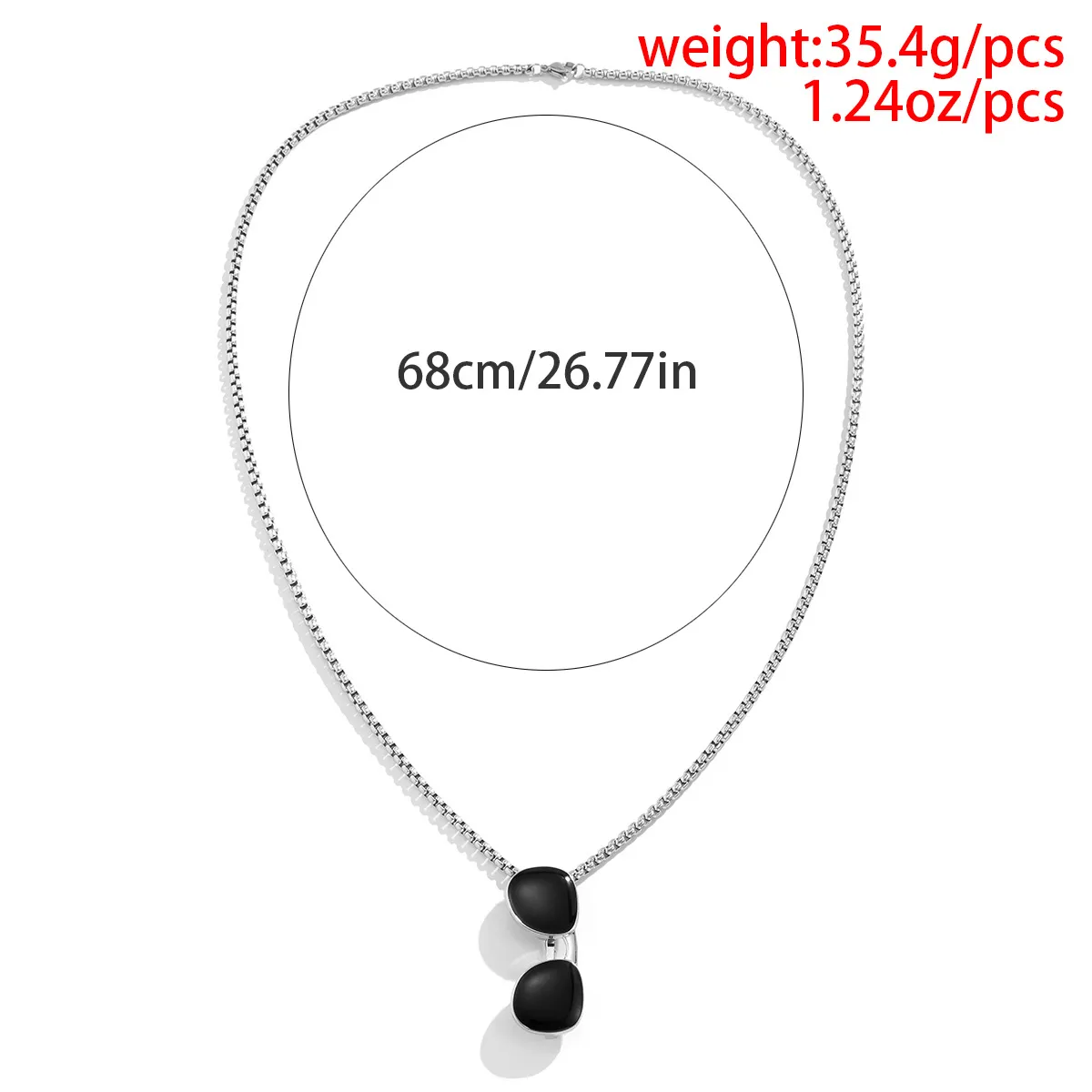 Salircon Punk Stainless Steel Heart Pendant Necklace for Women Kpop Steel Ball Lock Key Chain Necklace Gothic Jewelry Gift 2022