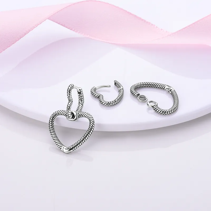 925 Silver Hoop Earrings For Women Sparkling Pave CZ U Shape Star Moon Feather Luxury Fine Engagement Wedding Earring