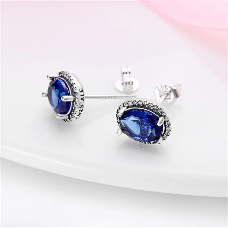 2023 Hotsale Earrings 100% 925 Sterling Silver Hoop Earrings Pendant Pave CZ U Shape Zircon Jewelry For Women Sparkling Wedding