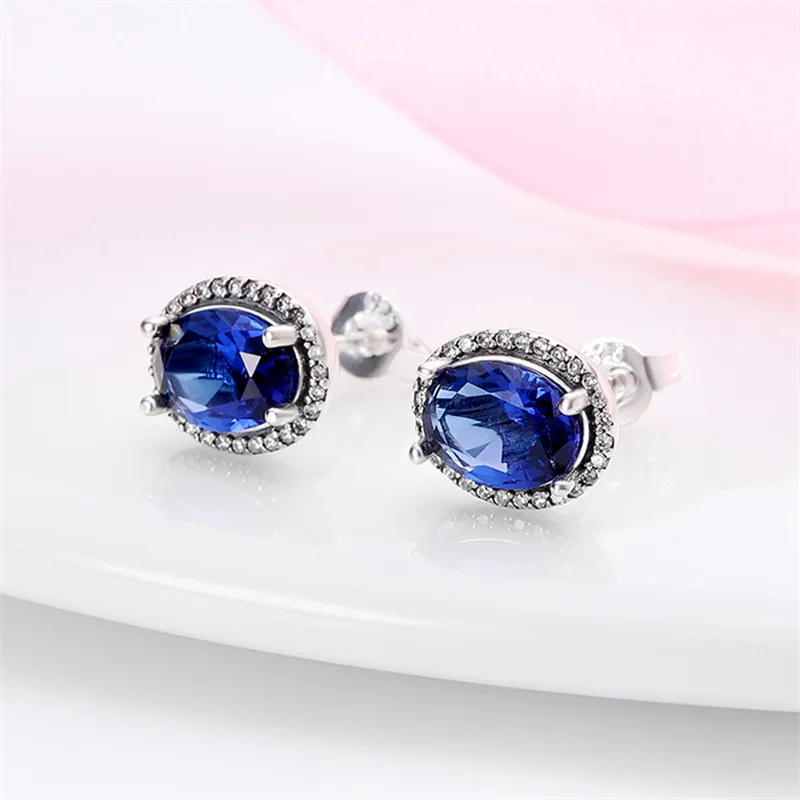 2023 Hotsale Earrings 100% 925 Sterling Silver Hoop Earrings Pendant Pave CZ U Shape Zircon Jewelry For Women Sparkling Wedding