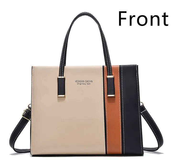 Patchwork Handbags For Women Adjustable Strap Top Handle Bag Large Capacity Totes Shoulder Bags Fashion Crossbody Bags Work Gift