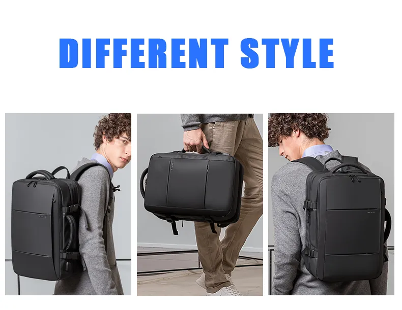 BANGE Travel Backpack Men Business Backpack School Expandable USB Bag Large Capacity 17.3 Laptop Waterproof Fashion Backpack