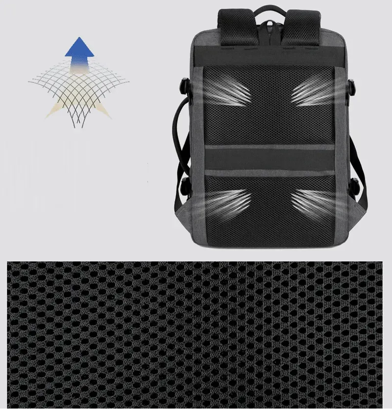 Classic Travel Backpack Men Business Backpack School Expandable USB Bag Large Capacity Laptop Waterproof Fashion Backpack