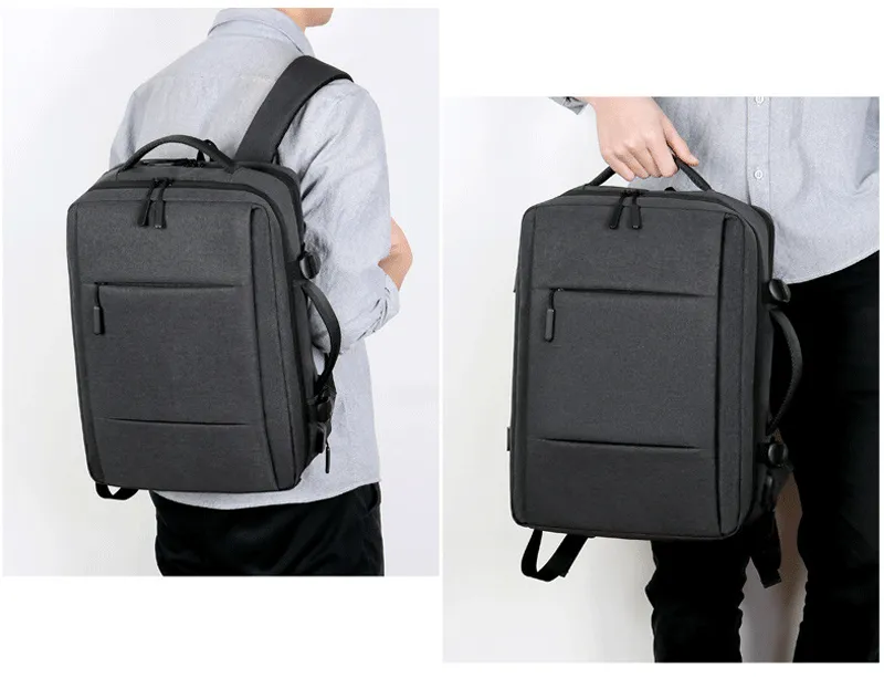 Classic Travel Backpack Men Business Backpack School Expandable USB Bag Large Capacity Laptop Waterproof Fashion Backpack