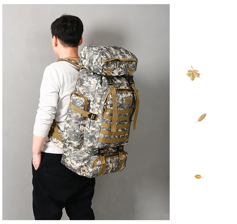 Outdoor Camouflage Backpack Men Large Capacity Waterproof Outdoor Military Backpack Travel Backpack for Men Hiking Bag