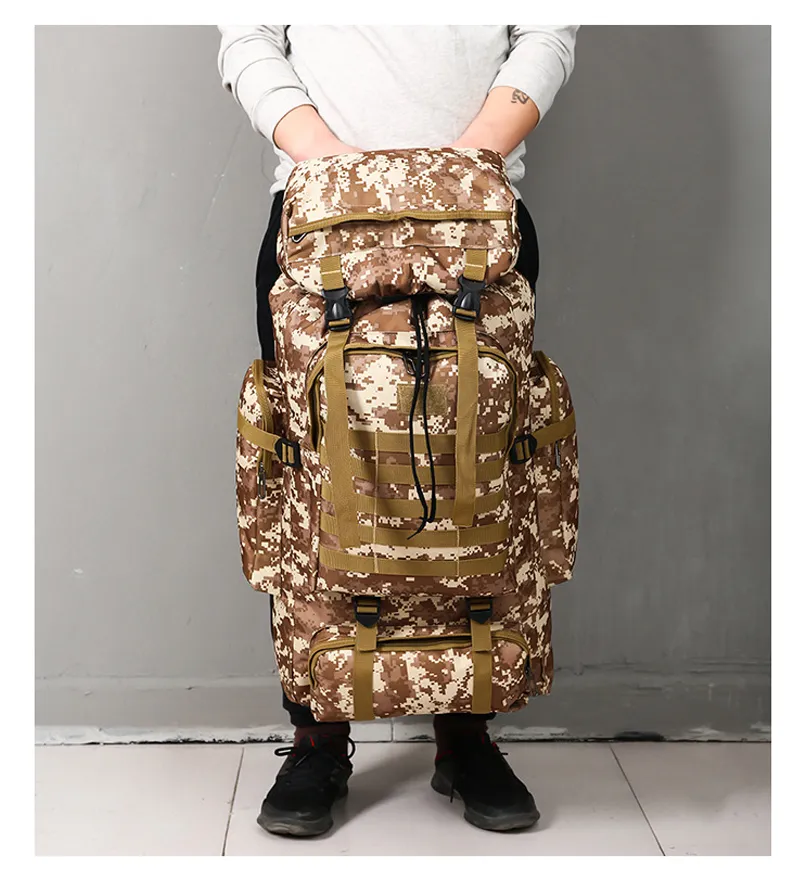 Outdoor Camouflage Backpack Men Large Capacity Waterproof Outdoor Military Backpack Travel Backpack for Men Hiking Bag