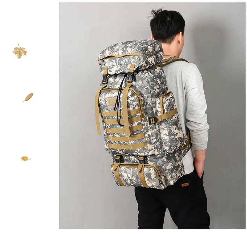 Outdoor Camouflage Backpack Men Large Capacity Waterproof Outdoor Military Backpack Travel Backpack for Men Hiking Bag