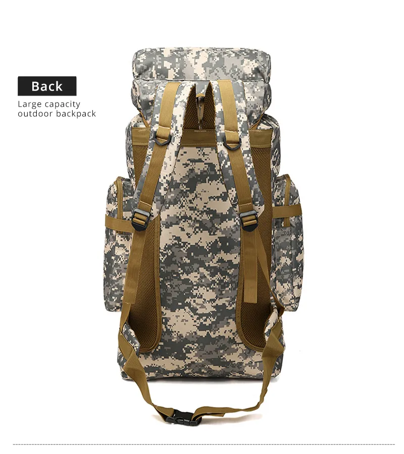 Outdoor Camouflage Backpack Men Large Capacity Waterproof Outdoor Military Backpack Travel Backpack for Men Hiking Bag