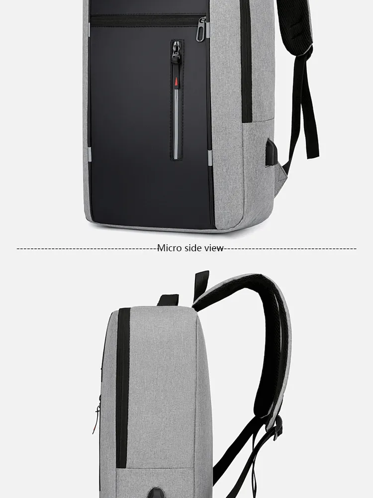 1 Pack 15.6 Inch Men's Business Computer Bag Multi-pocket High-capacity Usb Charging Work Commuting Backpack