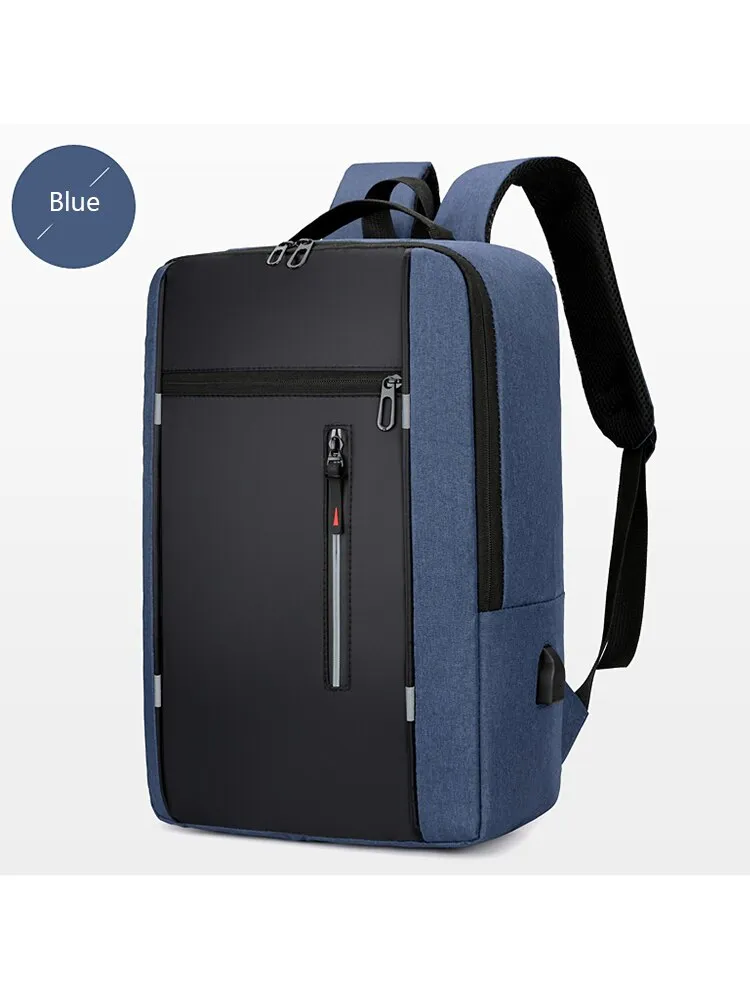 1 Pack 15.6 Inch Men's Business Computer Bag Multi-pocket High-capacity Usb Charging Work Commuting Backpack