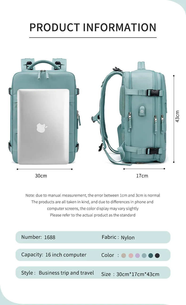 Women Laptop Backpack 15.6inch Teenage girl USB charging school Backpack Independent Shoe bag travel Backpack outdoor Backpack