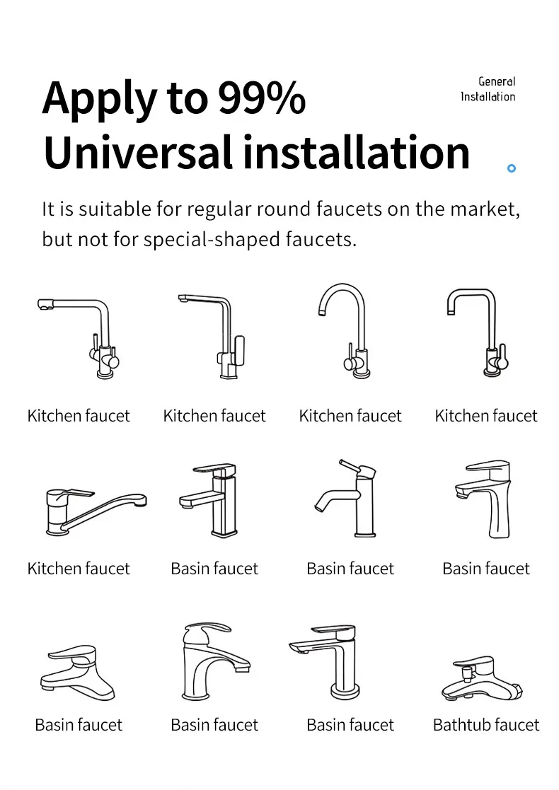 Metal 1080° Universal Rotation Faucet Sprayer Head 22/24mm Adaptor Washbasin Faucet Extender Aerator Bubbler Nozzle Kitchen Tap