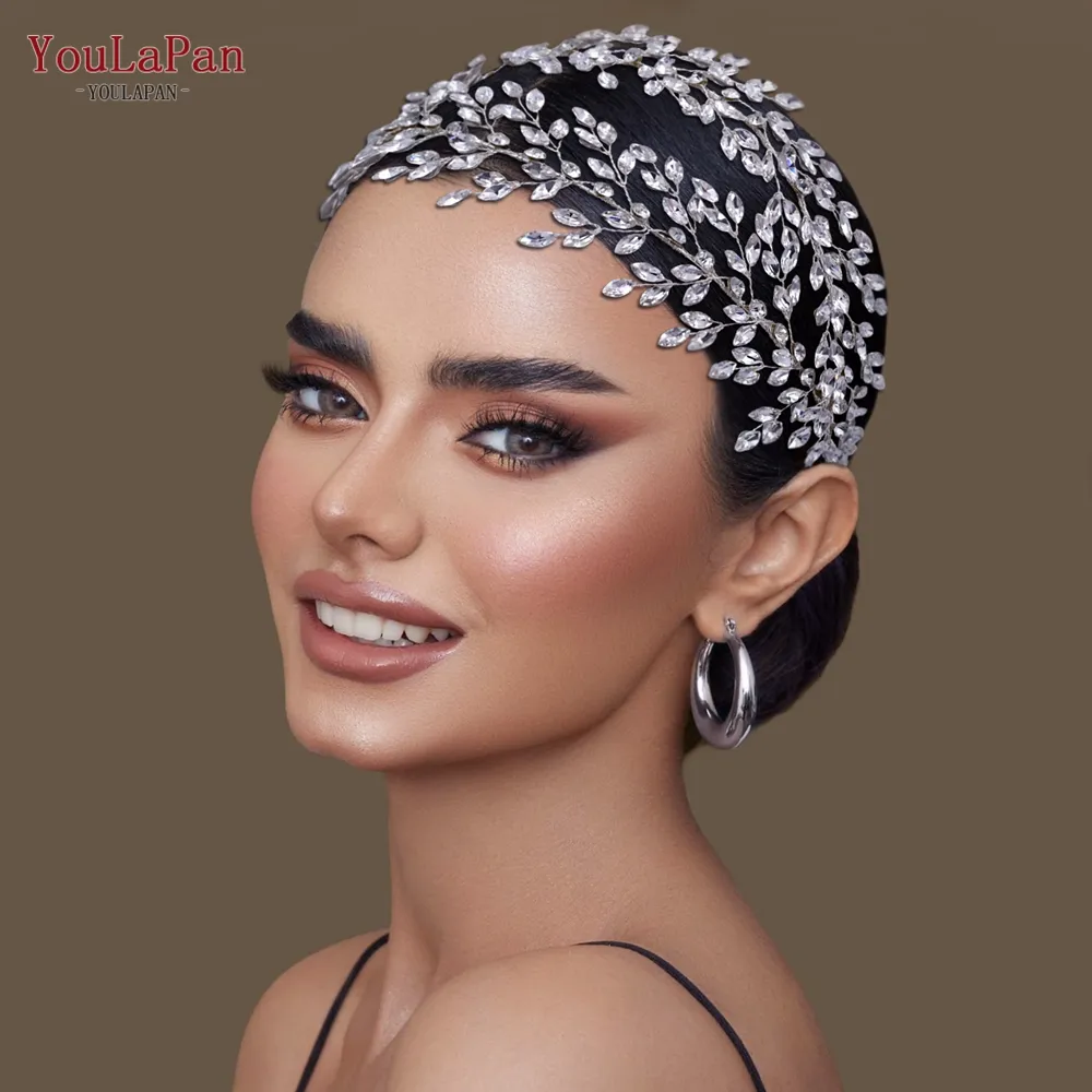 YouLaPan HP240 Luxury Bridal Crown Wedding Hair Accessories Bridal Tiara and Headdress Rhinestone Headband for Women Headpiece