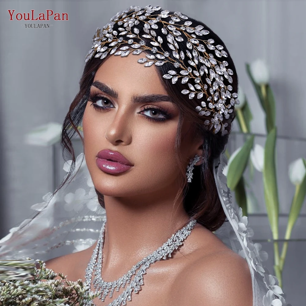 YouLaPan HP240 Luxury Bridal Crown Wedding Hair Accessories Bridal Tiara and Headdress Rhinestone Headband for Women Headpiece