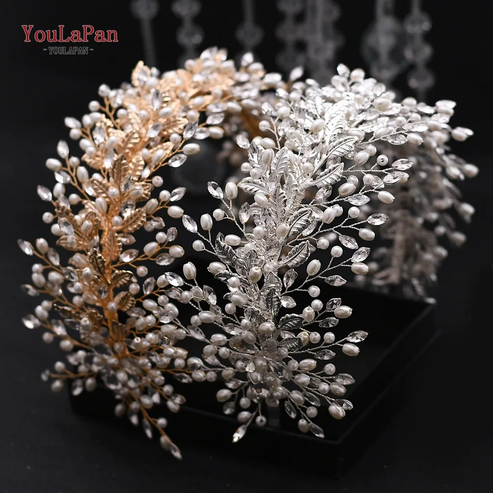 YouLaPan HP240 Luxury Bridal Crown Wedding Hair Accessories Bridal Tiara and Headdress Rhinestone Headband for Women Headpiece