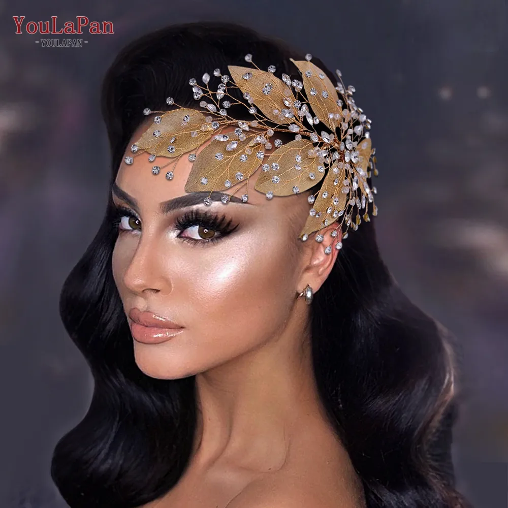 YouLaPan HP240 Luxury Bridal Crown Wedding Hair Accessories Bridal Tiara and Headdress Rhinestone Headband for Women Headpiece