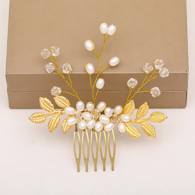 Wedding Hair Accessories Flower Hair Clips Hairpin Crystal Bride Headdress for Women Faux Pearl Barrettes Hair Combs Hair Decor