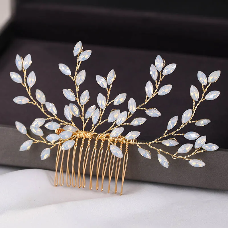 Wedding Hair Accessories Flower Hair Clips Hairpin Crystal Bride Headdress for Women Faux Pearl Barrettes Hair Combs Hair Decor