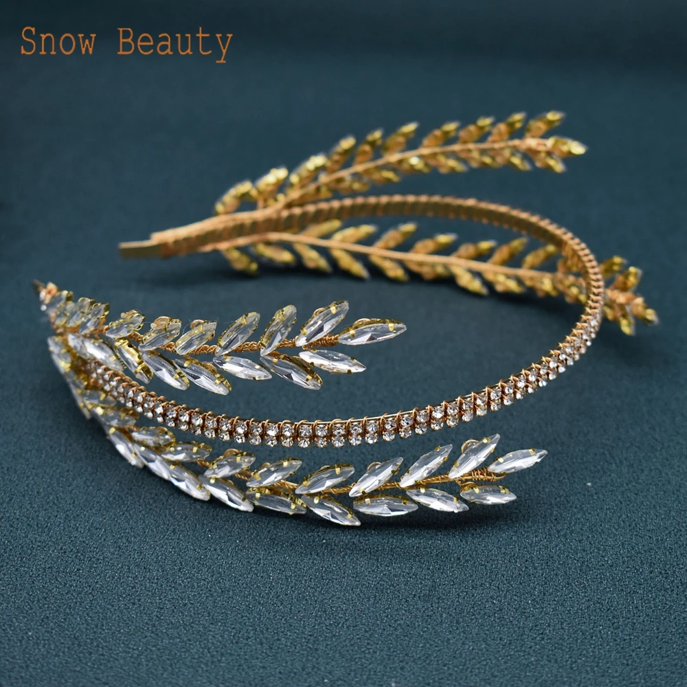 DZ030 Luxury Rhinestone Wedding Headband Bridal Headpieces Hair Accessories for Brides Women and Girls Bridesmaids Headdress