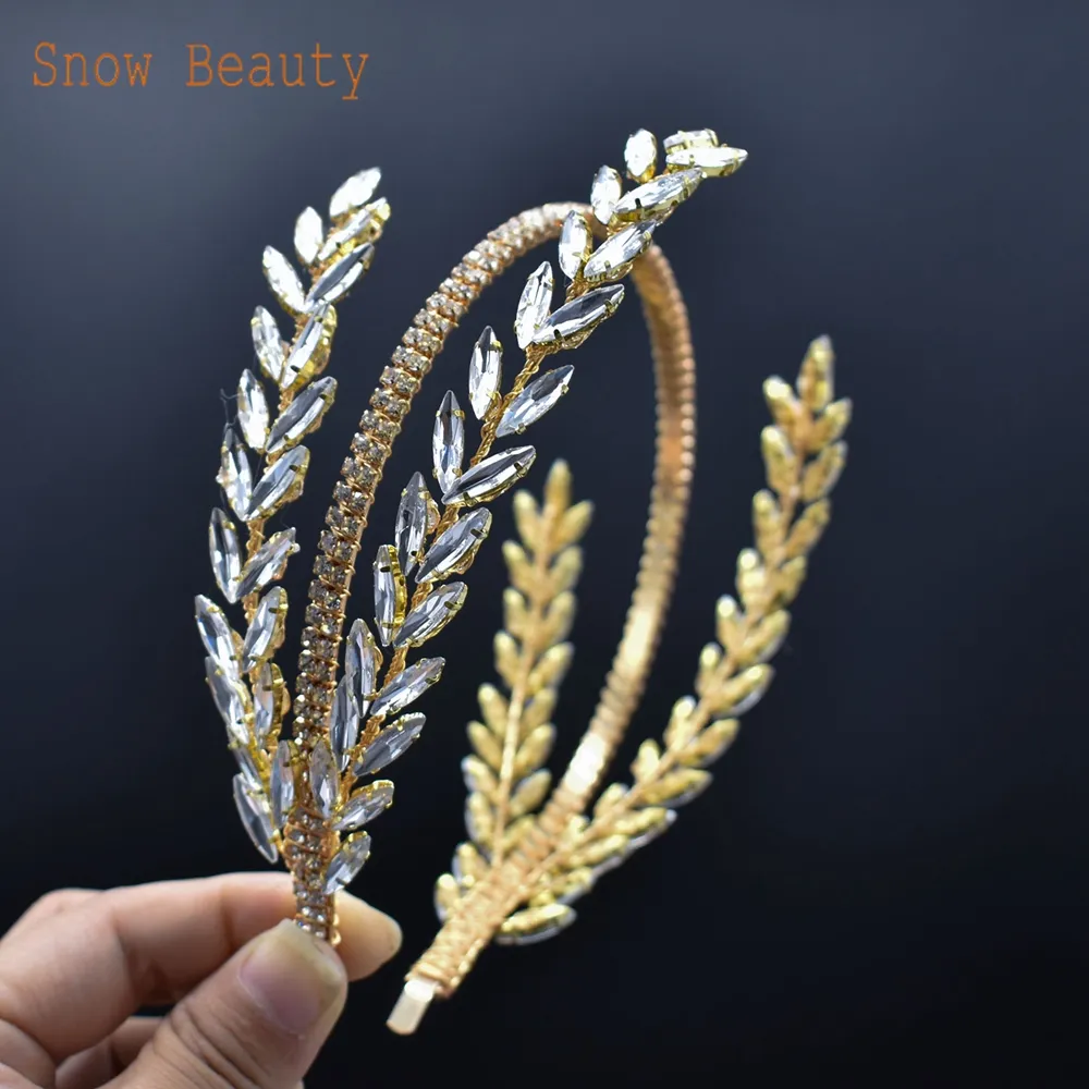 DZ030 Luxury Rhinestone Wedding Headband Bridal Headpieces Hair Accessories for Brides Women and Girls Bridesmaids Headdress