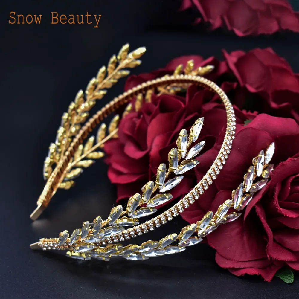 DZ030 Luxury Rhinestone Wedding Headband Bridal Headpieces Hair Accessories for Brides Women and Girls Bridesmaids Headdress