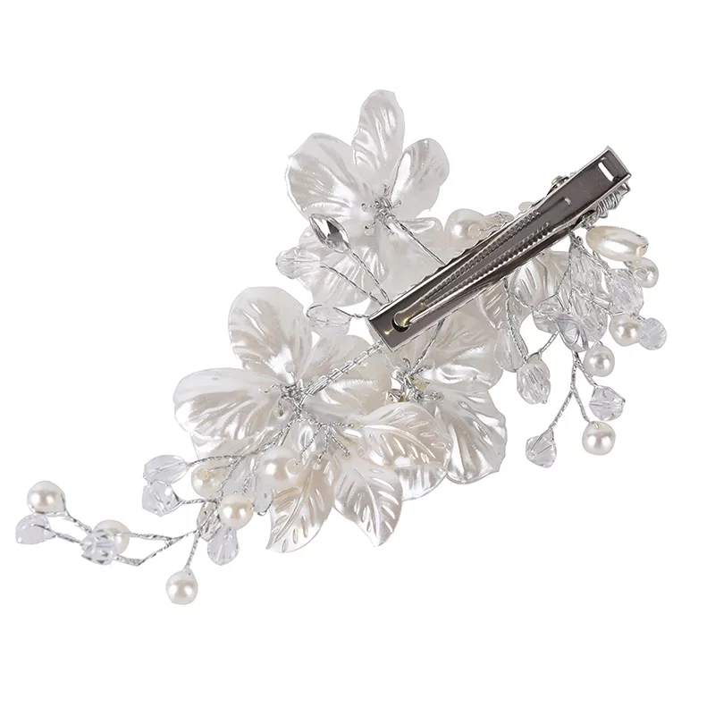 Bridal Crystal Pearl Flower Hair Clip Floral Style Barrette Bride Hair Jewelry Bridesmaid Wedding Hair Accessories