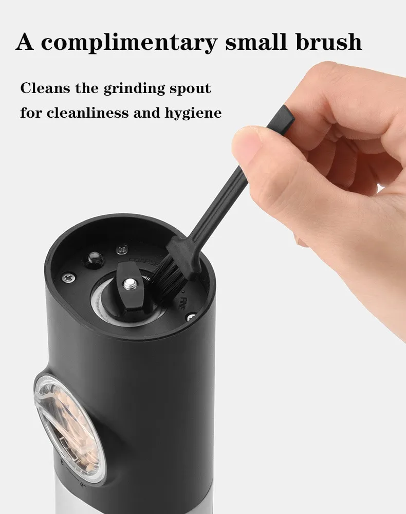 Electric Salt Grinder Set USB Rechargeable Electric Pepper Mill With LED Light Adjustable Coarseness Kitchen Tools