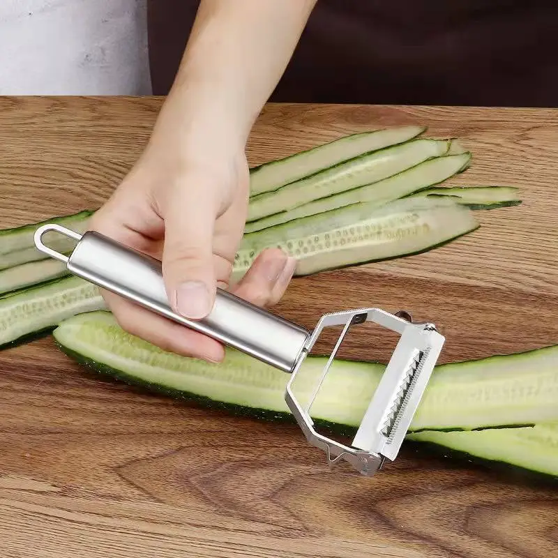 Kitchen Vegetable Peeler Stainless Steel Melon Planer Double-Head Peeler Household Multiple-Function Fruit And Vegetable Peeler