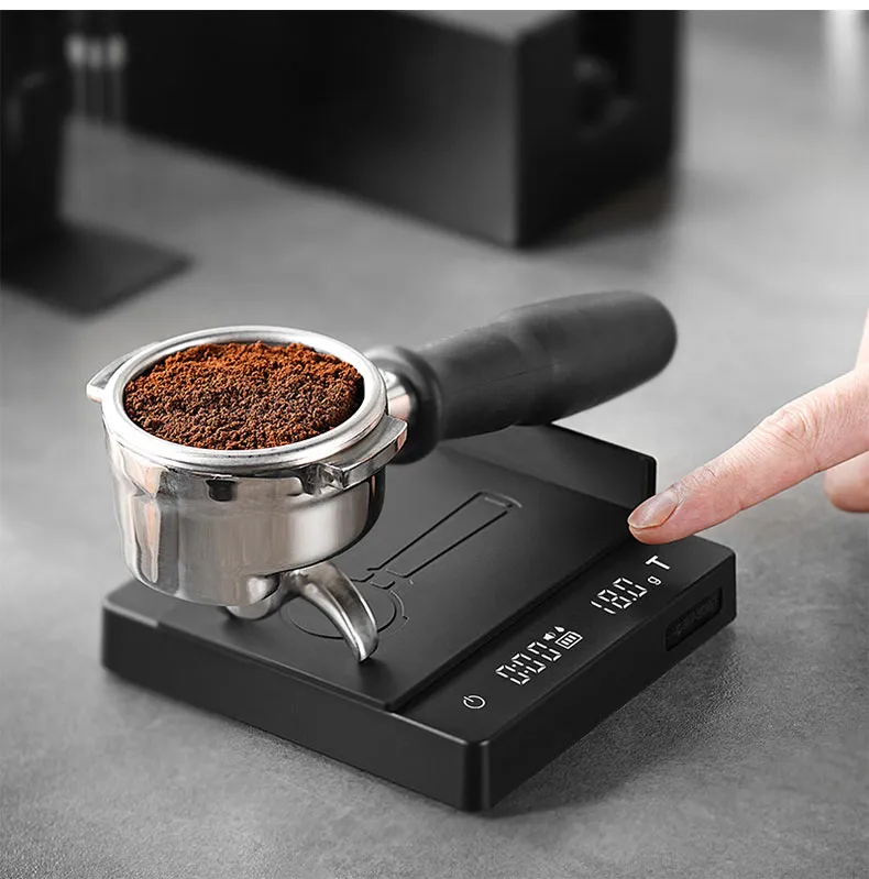 MHW-3BOMBER Digital Kitchen Coffee Scale 2000g/0.1g High Precision Cyclic Rechargeable Electronic Scale Home Barista Accessories