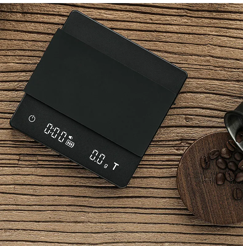 MHW-3BOMBER Digital Kitchen Coffee Scale 2000g/0.1g High Precision Cyclic Rechargeable Electronic Scale Home Barista Accessories