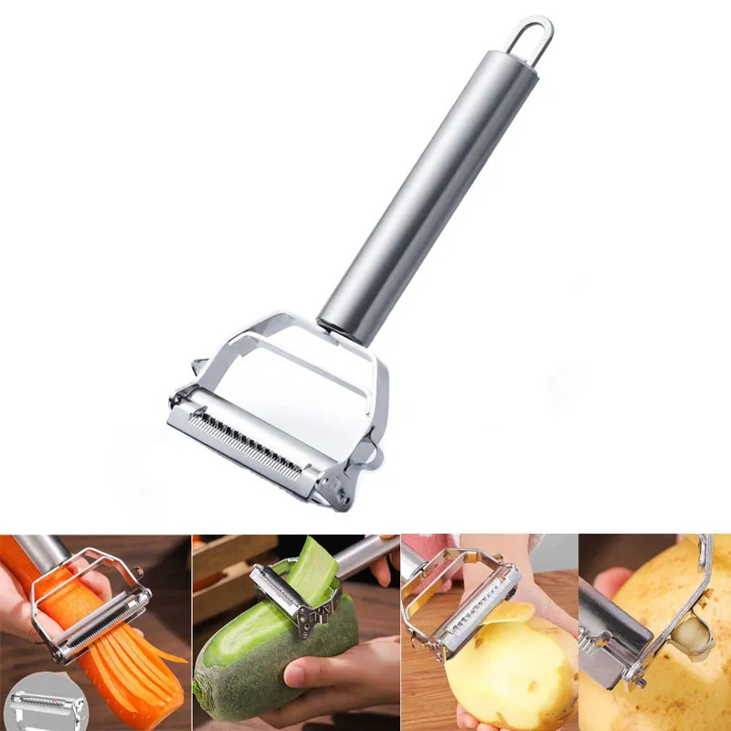 Stainless Steel Vegetable Cutter Peeler Vegetable Chopper Chip Multi-function Salad Fruit Kitchen Accessories Kitchen Gadgets