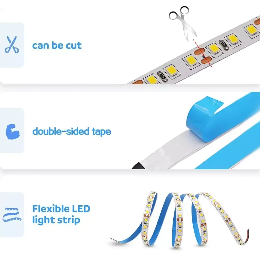 5V USB LED Strip With Hand Sweep/Human Motion Sensor 1M 2M 3M 5M Light Tape Decoration Ribbon for TV Kitchen Room