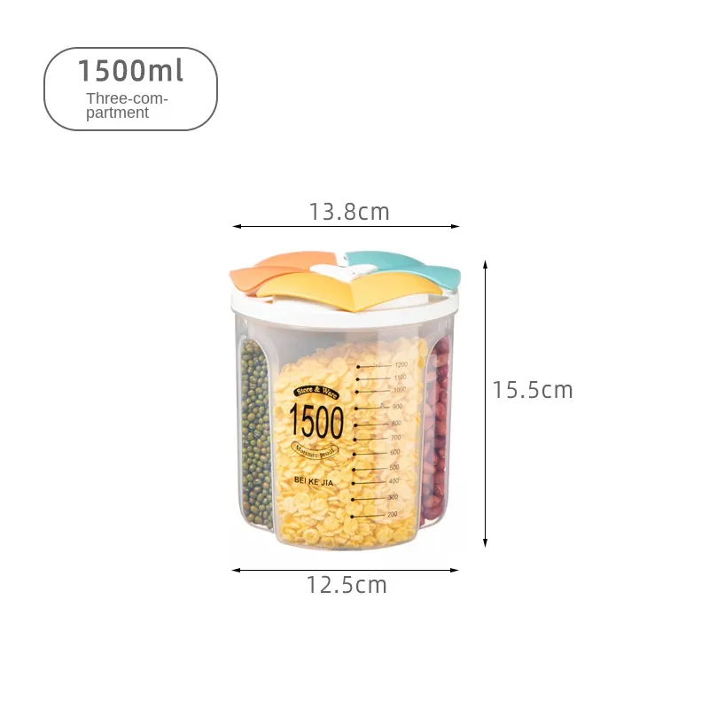 Kitchen Storage Container Large Food Storage Container 360° Rotating Rice Barrels Sealed Cereal Dispenser Rice Tank Grain Box