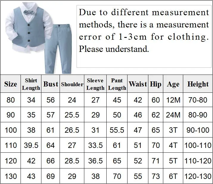 Gentleman Outfits Birthday Costume for Boy Children Spring Autumn Boutique Clothing Set Solid Vest Suit Kids Cotton Formal Wears