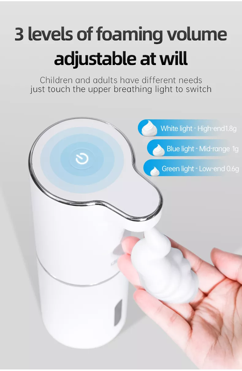 Automatic Foam Soap Dispensers Bathroom Smart Washing Hand Machine With USB Charging White High Quality ABS Material