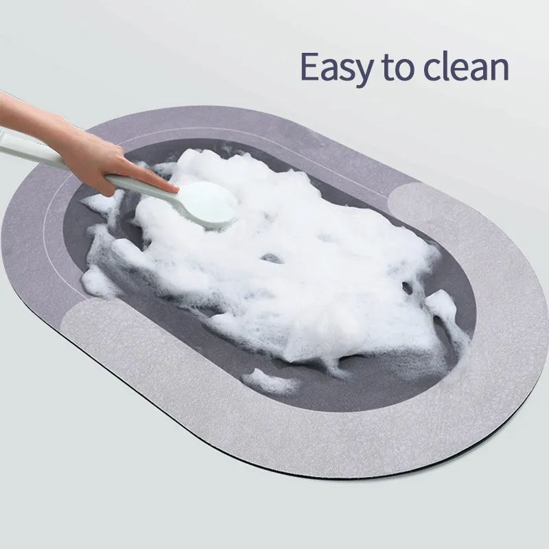 Super Absorbent Bathroom Mat Non-Slip Bathroom Rug Quick Drying Shower Carpet Nappa Skin Floor Mats Entrance Doormat Kitchen Rug