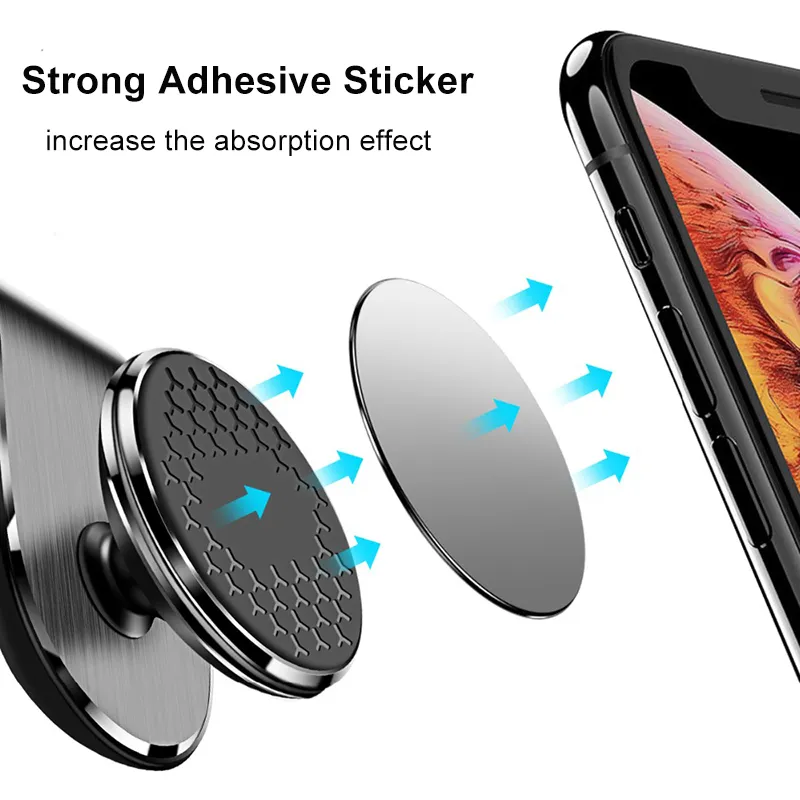 Magnetic Car Phone Holder Universal Air Vent Car Phone Mounts Cellphone GPS Support for iPhone Huawei Samsung Rotation Bracket