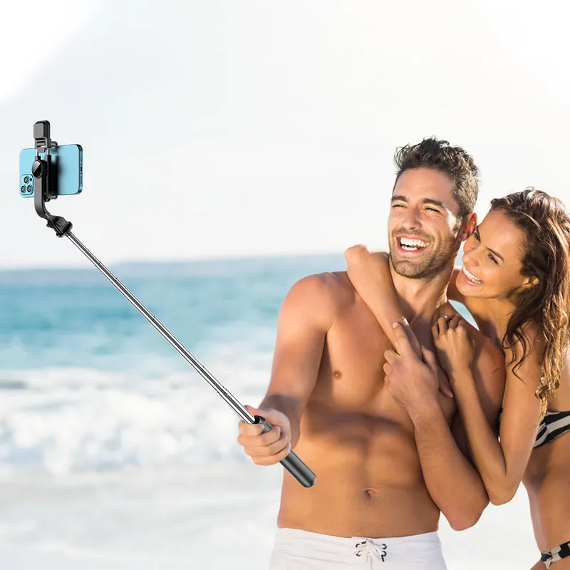 Portable 41 Inch Selfie Stick Phone Tripod with Wireless Remote Extendable Tripod Stand 360 Rotation Compatible with iPhone