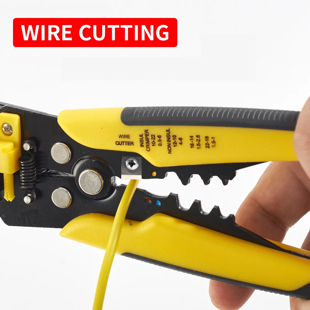 Crimper Cable Cutter Adjustable Automatic Wire Stripper Multifunctional Stripping Crimping Pliers Terminal Hand Tool