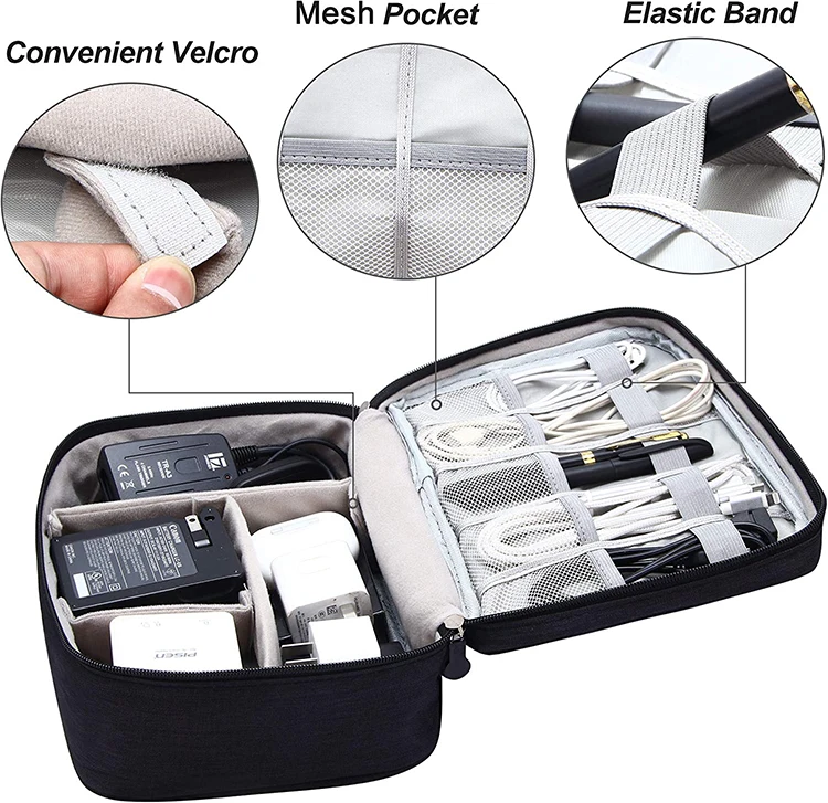 Portable Digital Storage Bag USB Gadget Waterproof Cable Organizer Pouch Electronics Devices Accessories Digitals Pack Supplies